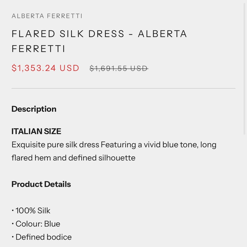 Alberta Ferretti Teal Long Sleeve Silk Dress - Picture 4 of 16